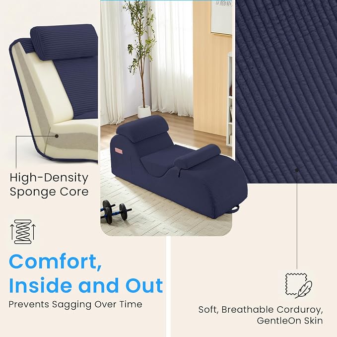 ijuicy 25" Wide Corduroy Yoga Chair, Yoga Lounge Chair - Image 4