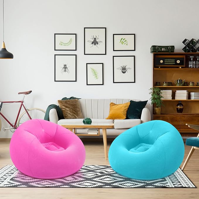 Realspring Inflatable Bean Bag Chairs Outdoor Blow up Camping Chairs Inflatable - Image 2