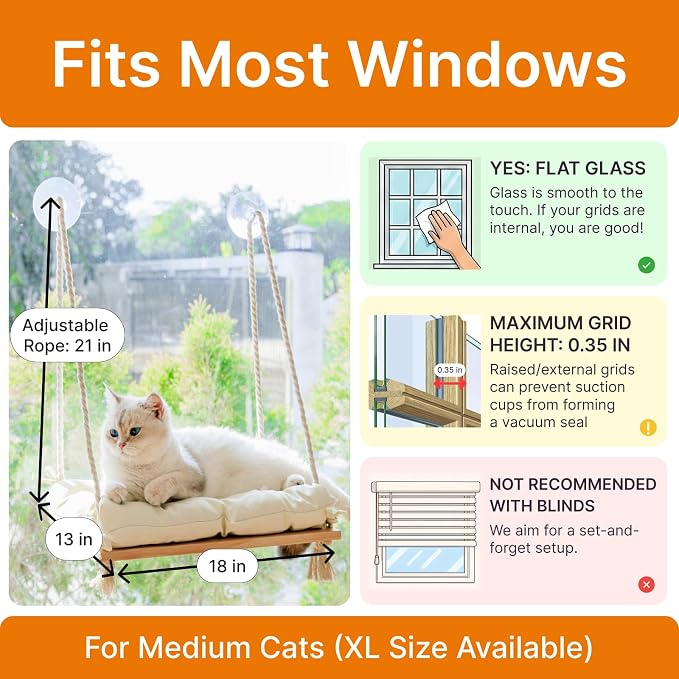Cat Window Perch with Industrial-Grade Suction Cups - Image 7