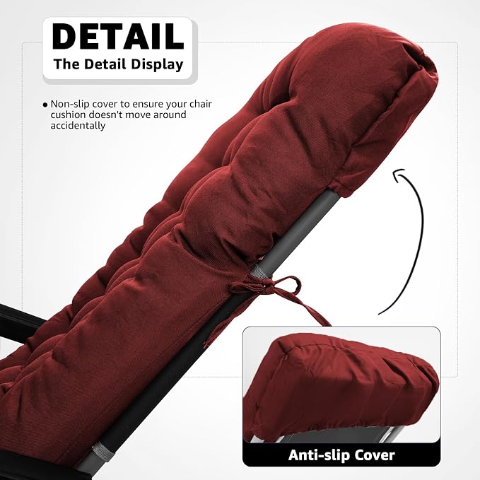 Patio Lounge Chair Cushion, Waterproof Zero Gravity Chair Cushions - Image 5