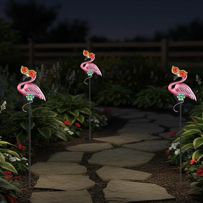 Solar Flamingo Yard Stakes 39.7" - Image 9