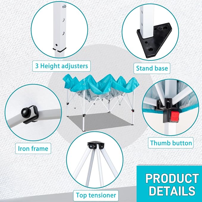 VINGLI 6.5x6.5 Pop Up Canopy Tent - Image 5