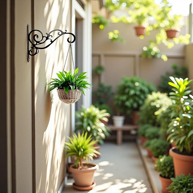 AIM & GGKK Metal Plant Hanger Hook – 2 Pack Hanging Plant Holder - Image 2