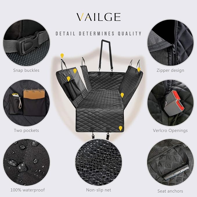 Vailge X-Large Dog Car Hammock, 100% Waterproof - Image 6