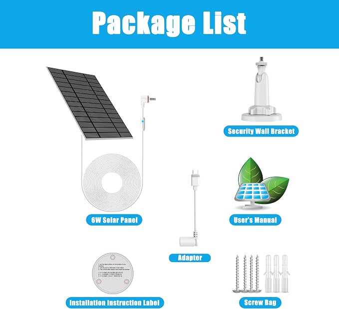 6W Solar Panel Compatible with Ring Spotlight Cam Plus/Pro and Stick Up Cam - Image 6