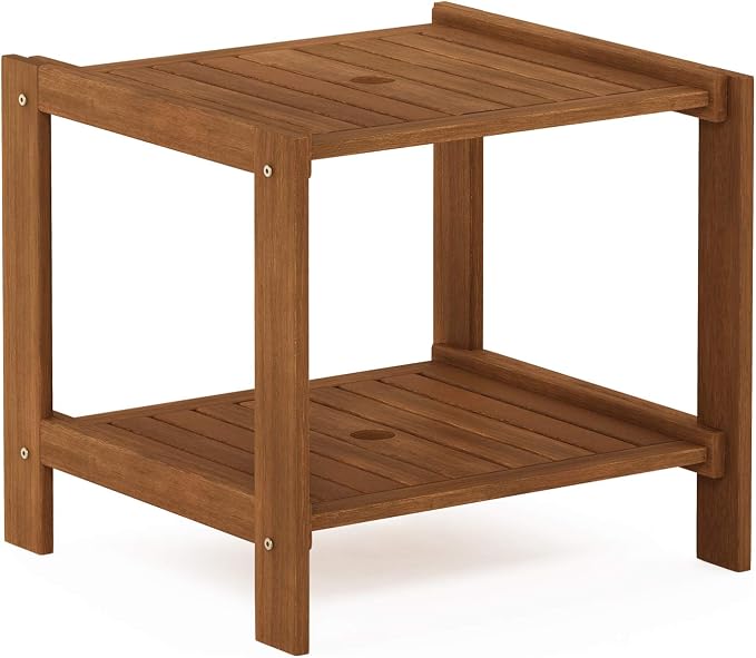 Furinno FG19840T Tioman Hardwood Mississippi Side Table by Furinno-FitsYourSpaceFitsYourBudget