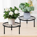 ESRICH 2 Pack 7.8" Metal Plant Stand Indoor, Rustproof Round Heavy Duty Flower by ESRICH