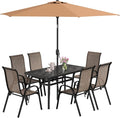 Outsunny 8 Pieces Patio Table and Chairs Set by Outsunny
