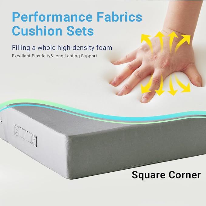 Outdoor Cushions for Patio Furniture, Outdoor Seat Cushion Set 24 x 24 x 4 Inch - Image 4