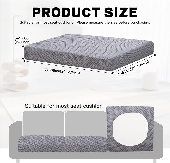 8Pcs Outdoor Cushion Covers, Patio Cushion Covers, Stretch Elastic Slipcovers - Image 2