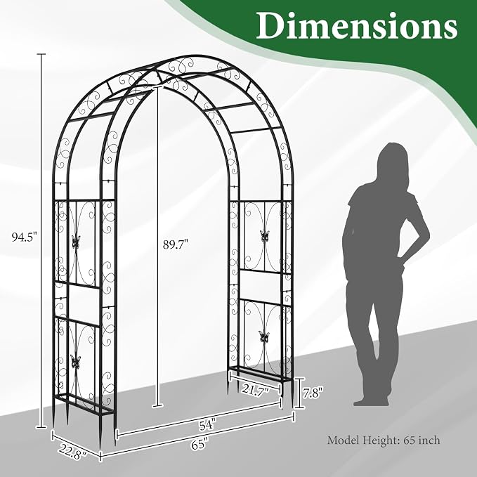VINGLI Garden Arbor, Arch Archway - Image 3