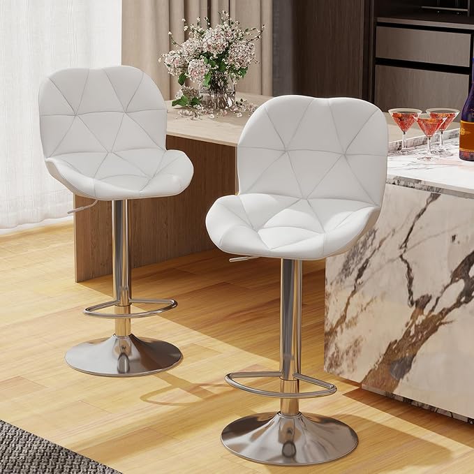 ARTETHYS Bar Table and Chairs Set of 3 Height Adjustable Round Black Pub Desk - Image 7