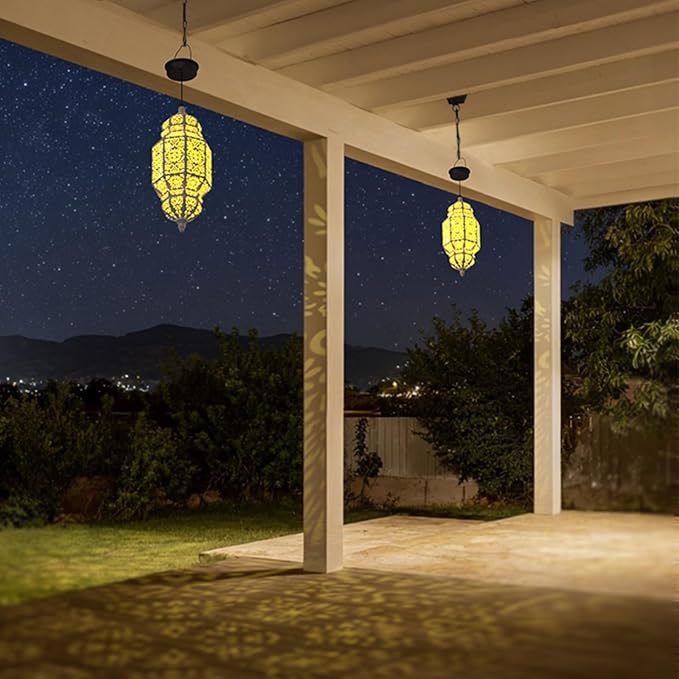 18 Inch High Large Hanging Solar Lights Outdoor Garden Decor, Decorative - Image 3