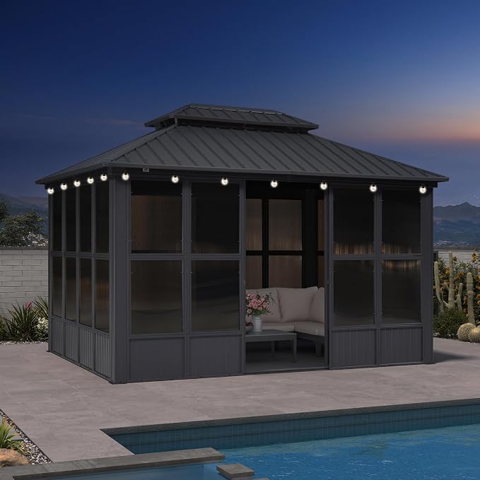 PURPLE LEAF 10' X 13' Outdoor Solarium by PURPLELEAF