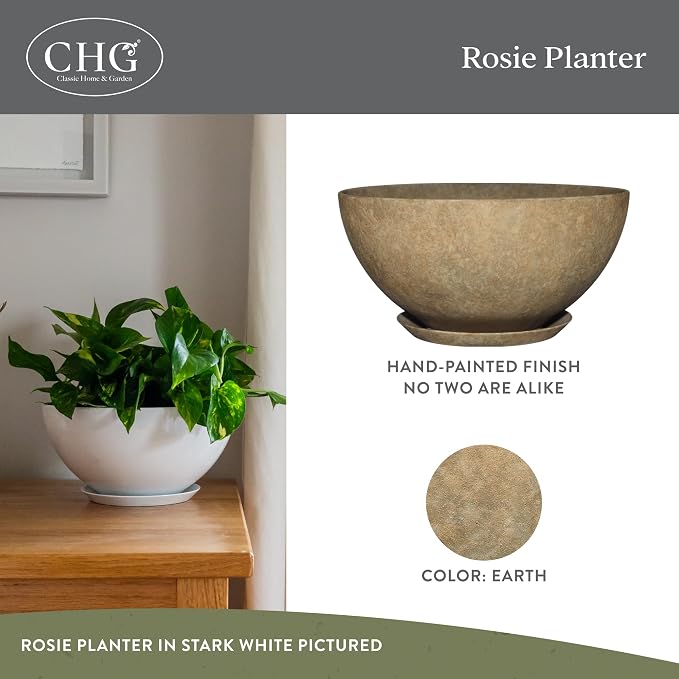 Classic Home and Garden Rosie Modern Planter w/Drainage - Image 2