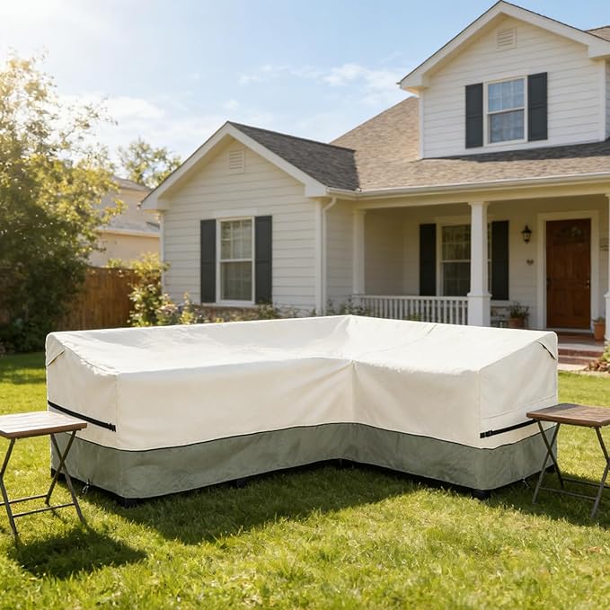okcool Outdoor Sectional Sofa Cover Waterproof-L-Shaped Patio Furniture Covers - Image 7