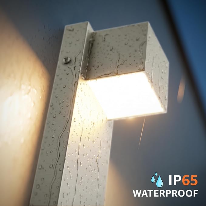 2 Pack 13" Modern Outdoor Led Wall Light, 16W 3000K 1200Lumen Porch & Patio - Image 4