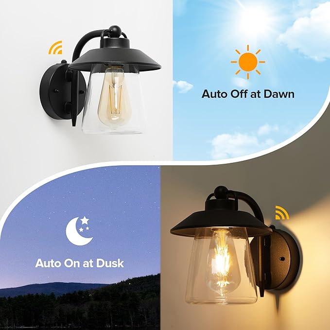 LUTEC Dusk to Dawn Outdoor Indoor Exterior Light Fixture, Farmhouse Barn Wall - Image 3
