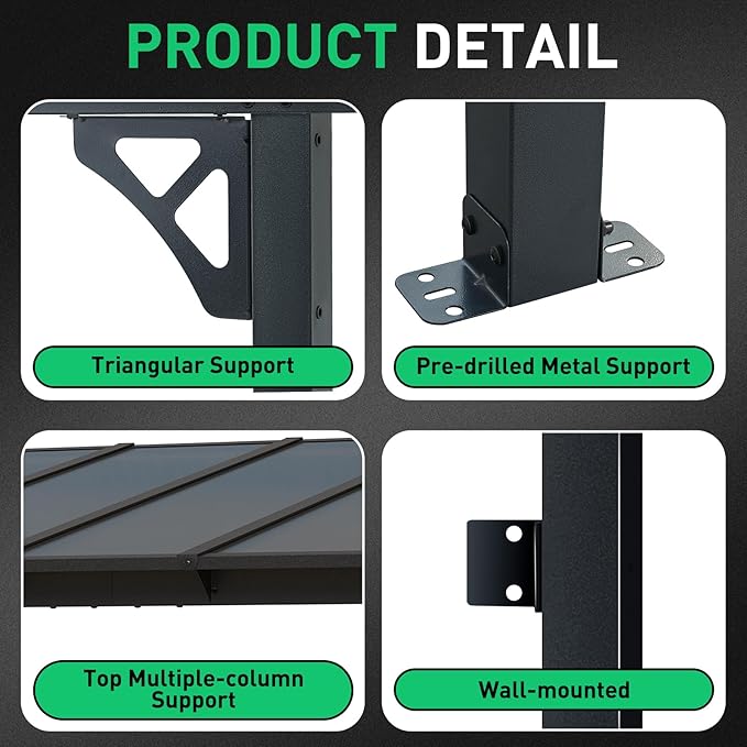 Aoxun 8' x 5' Pergola for Patio, Gazebo - Image 3
