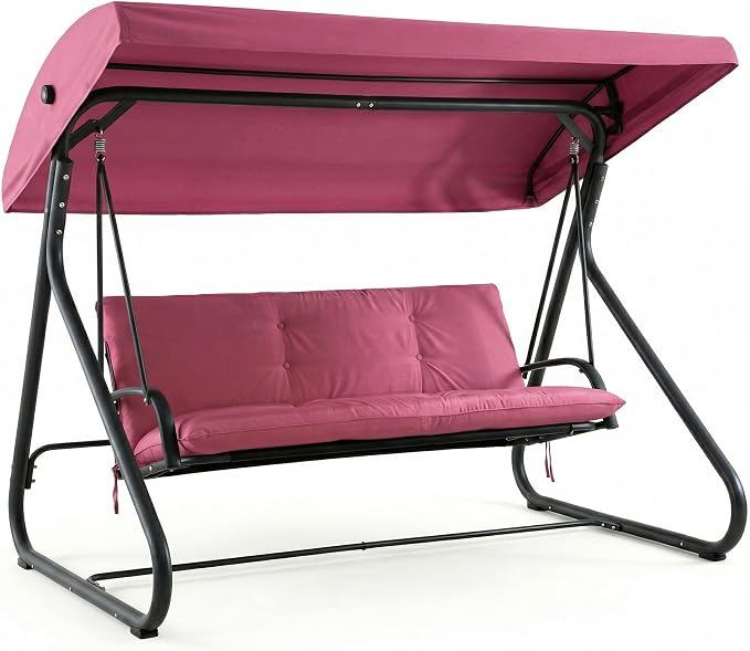 3-Seat Outdoor Convertible Swing Glider - Image 7