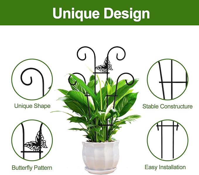 Coomin 14.5 Butterfly Indoor Plant Trellis - Image 3