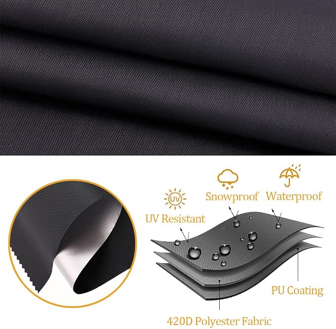 Patio Steel Patio Side Table Cover Waterproof Heavy Duty Small Outdoor Round - Image 3