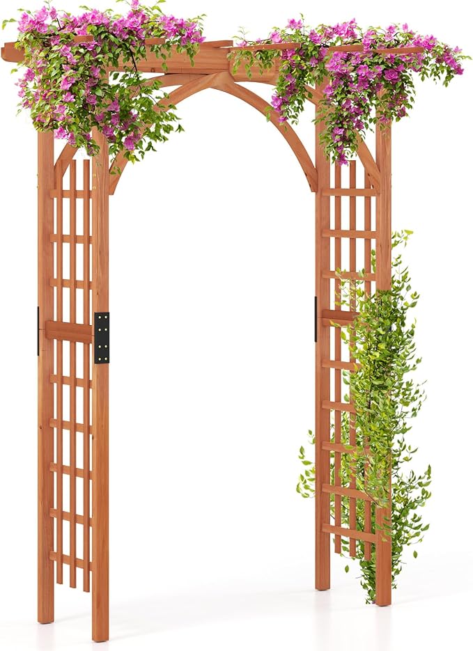 Giantex 85inch Wooden Garden Arch Wedding Arch by Giantex