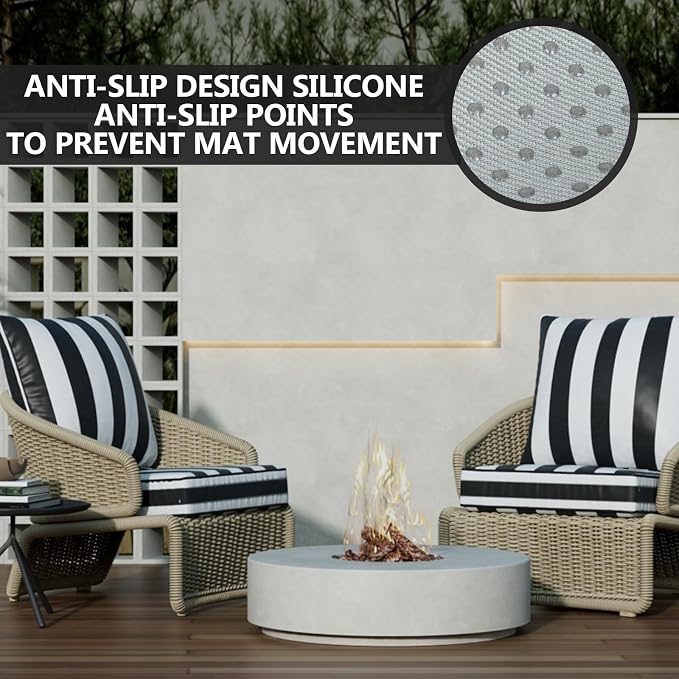 22" x 22" x 6" Outdoor Deep Seat Cushions Set - Image 6