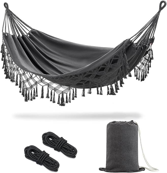 JoyView Boho Macrame Double Hammock by JoyView