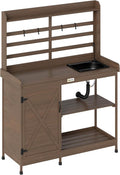 Outsunny Outdoor Wooden Potting Bench Table by Outsunny