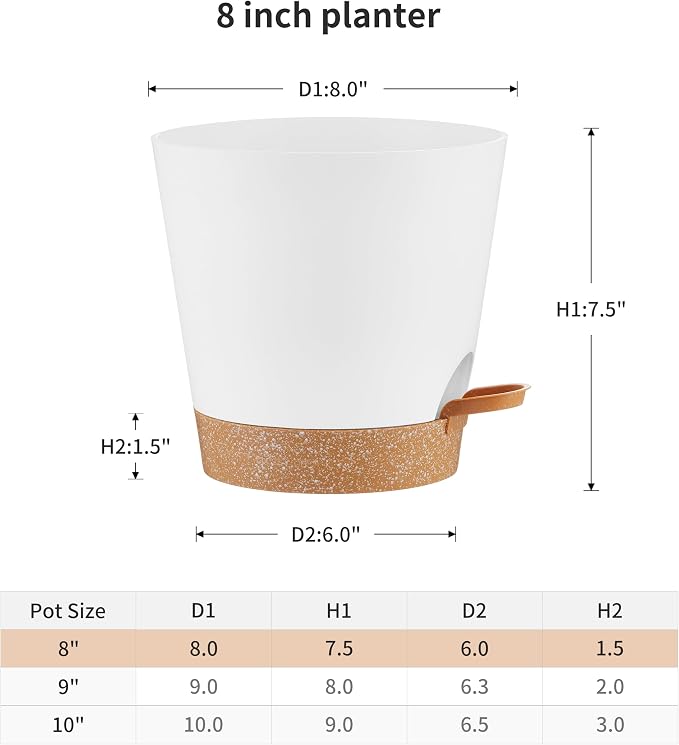 FaithLand 2-Pack 8 Inch Planter Pots - Image 2