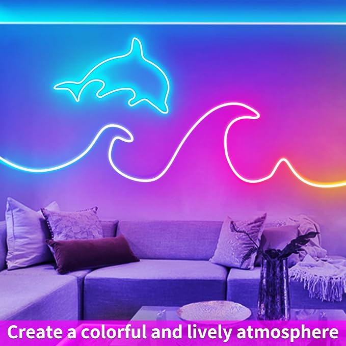 50ft RGB LED neon Rope Lights LED neon Lights - Image 4