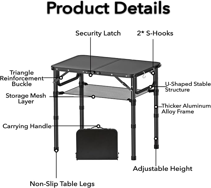Small Folding Camping Table - Image 4