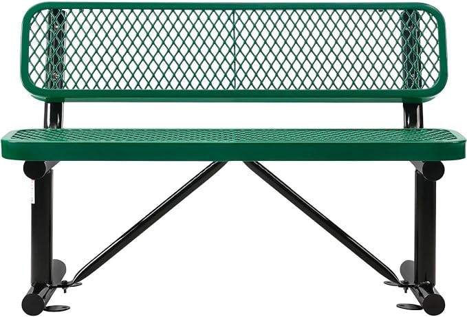 Global Industrial 4'L Heavy Duty Expanded Metal Mesh Bench - Image 4