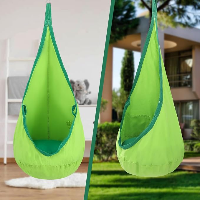 YAERSI Kids Pod Swing Seat, Cotton Hammock Chair - Image 6