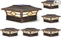 Solar Post Cap Lights Outdoor 6pack, Waterproof Solar Powered Deck Fence Post by JOFIOS