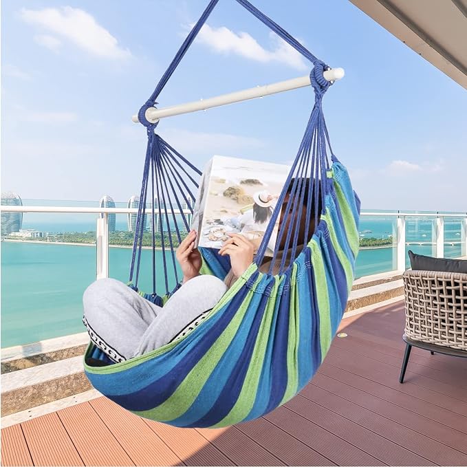 Hammock Chair Hanging Rope Swing, Topind Hanging Chair - Image 7
