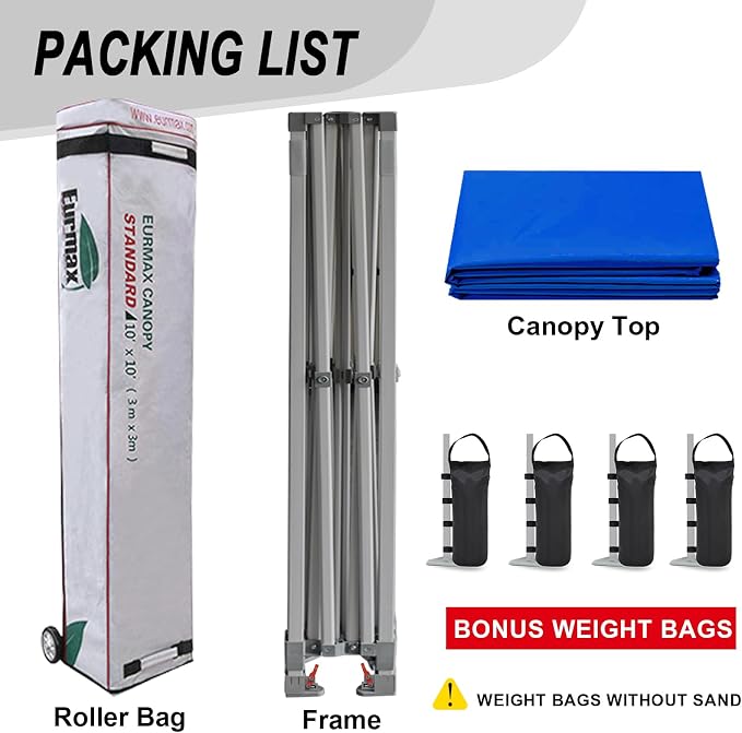 Eurmax USA Standard 10x10ft Patio Pop Up Canopy Tent - Image 6