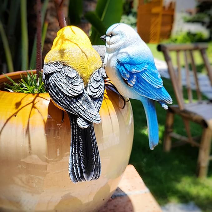 Garden Bird Statue Flower Pot Hugger Outdoor Decor - Image 8