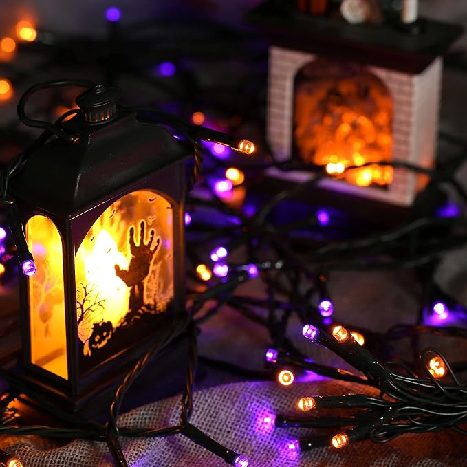 Joomer 2 Pack Orange Purple Halloween Solar String Lights, Total 144 FT 400 LED - Image 7