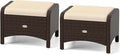 RELAX4LIFE Wicker Outdoor Ottomans by RELAX4LIFE