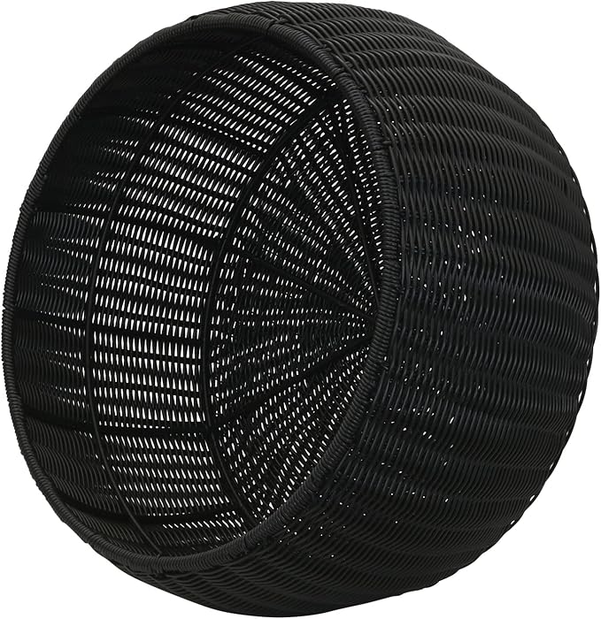 Household Essentials Handwoven Resin Storage Stool Ottoman - Image 10
