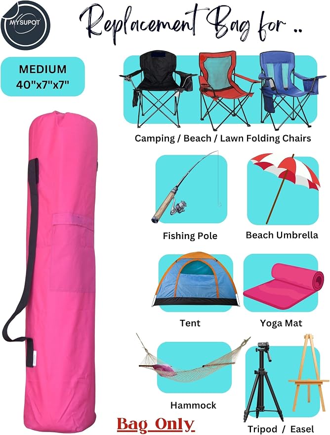 40"x7"x7" Replacement Bag for Folding Camping Chair, Camp Chairs, Yoga Mat - Image 5
