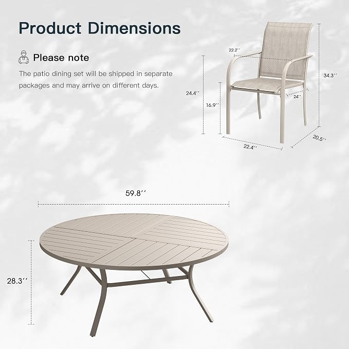 VICLLAX 11 Pieces Patio Outdoor Dining Set - Image 2