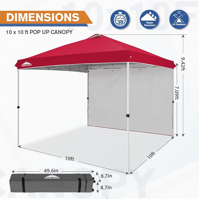 EAGLE PEAK Commercial Canopy 10x10 Pop Up Canopy Tent - Image 3