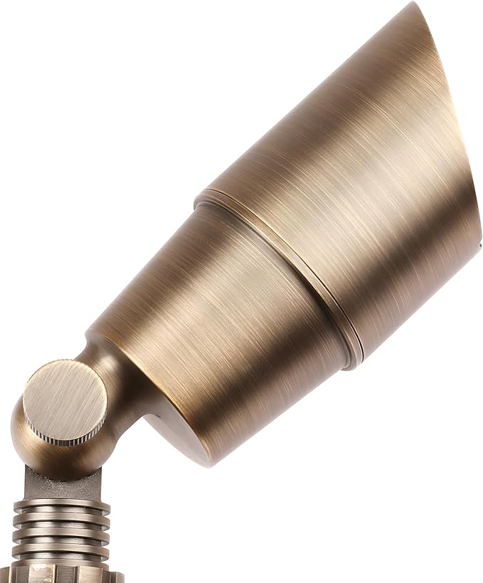 PARTPHONER Solid Brass Low Voltage Landscape Lighting, Wired 12V LED Landscape - Image 2