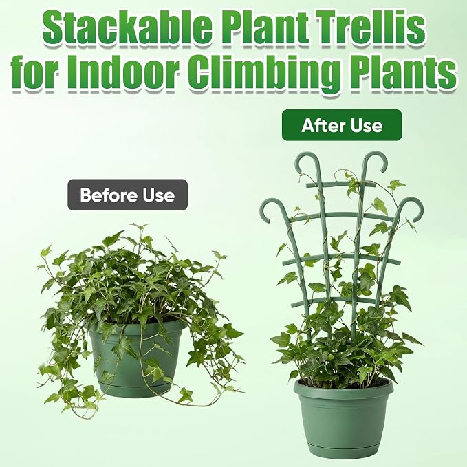 6PCS Plant Support Stakes, Stackable Plant Trellis - Image 2
