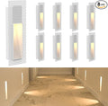 8 Pack Trimless Recessed Step Lights, 2W 3000K Warm White Wall Light, Indoor by Hengsense