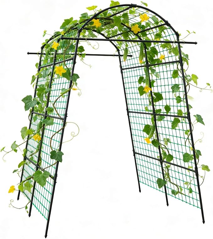 AGTEK 87in Garden Arch Trellis for Climbing Plants, Garden Arches Support by AGTEK