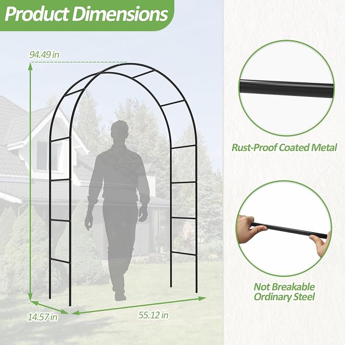 Garden Arch Trellis for Climbing Plants Outdoor - Image 2